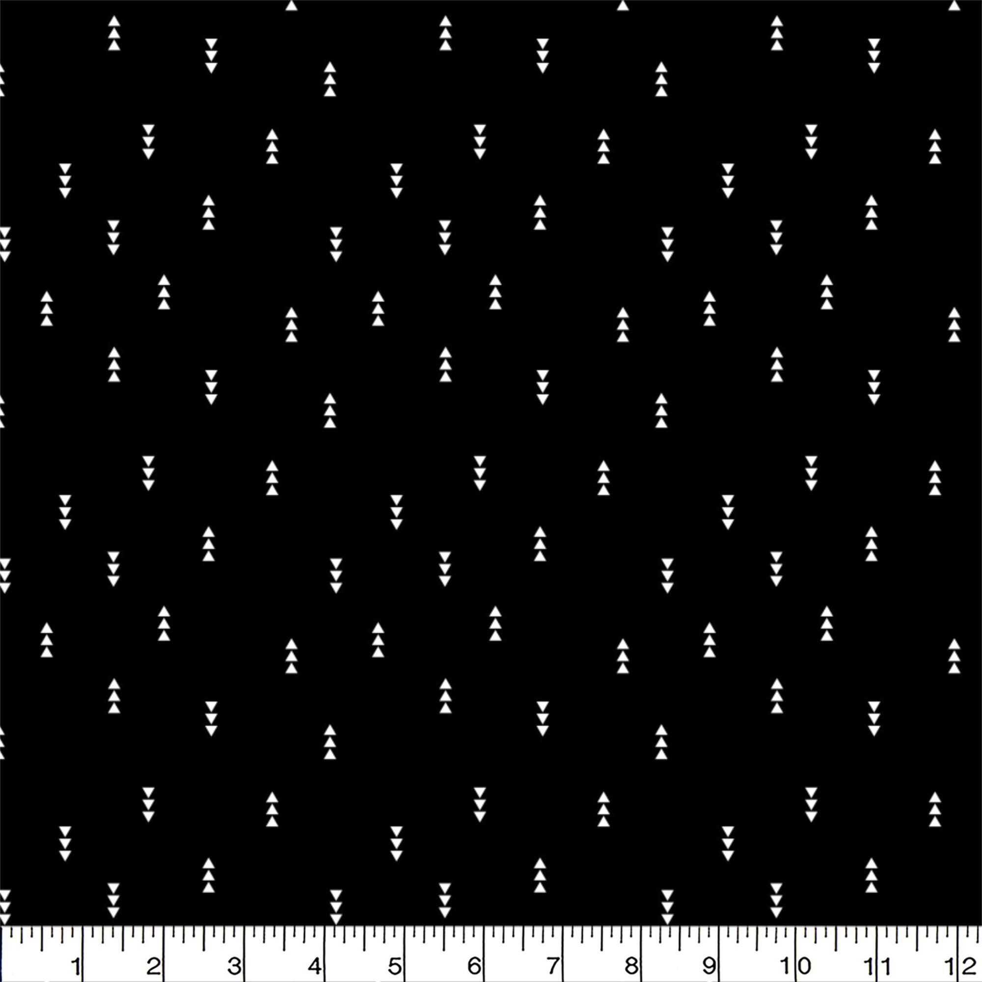 Eugene Textiles Black Triangulated Cotton Fabric